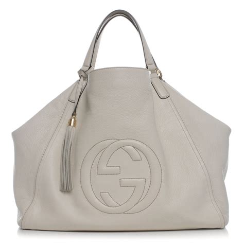 gucci white large leather tote|Gucci online exclusive tote.